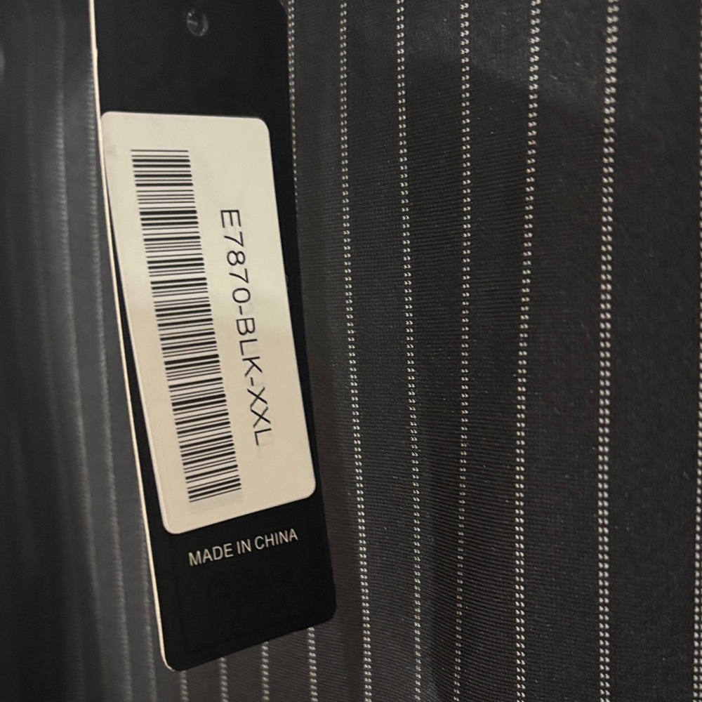 NWT Black White Pinstripe Fitted Stretchy Dress XXL Cocktail Formal /Office Work - Picture 5 of 13